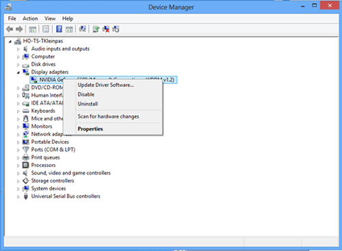 Windows Device Manager, Update Driver